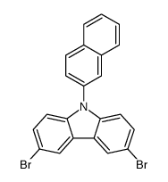 3,6-二溴-9-(2-萘基)咔唑结构式