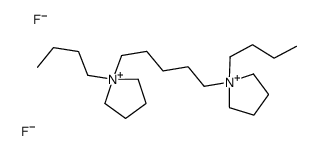 1,5-戊二基-双(1-丁基吡咯鎓)二氟化物结构式