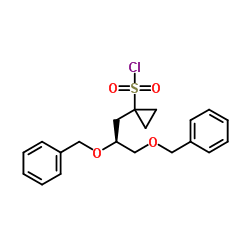 1-[(2S)-2,3-Bis(benzyloxy)propyl]cyclopropanesulfonyl chloride Structure