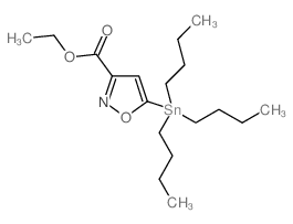5-(三丁基甲锡烷基)异噁唑-3-羧酸乙酯结构式