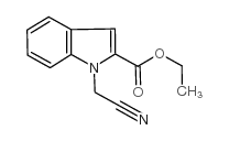 1-(氰基甲基)-1H-吲哚-2-羧酸乙酯结构式