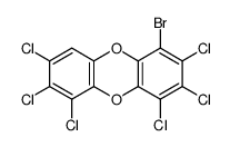 1-bromo-2,3,4,6,7,8-hexachlorodibenzo-p-dioxin Structure