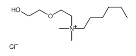 hexyl-[2-(2-hydroxyethoxy)ethyl]-dimethylazanium,chloride Structure