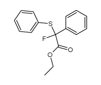 ethyl 2-fluoro-2-phenyl-2-(phenylthio)acetate Structure