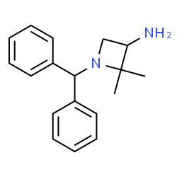 1-(二苯甲基)-2,2-二甲基氮杂环丁烷-3-胺结构式