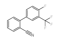 4-氟-3-(三氟甲基)-[1,1-联苯]-2-甲腈结构式