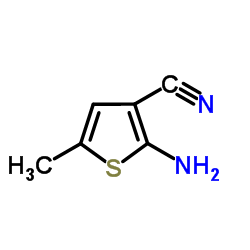 2-氨基-3-氰基-5-甲基噻吩结构式