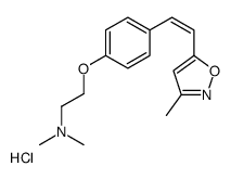N,N-dimethyl-2-[4-[(E)-2-(3-methyloxazol-5-yl)ethenyl]phenoxy]ethanami ne hydrochloride结构式