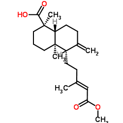 methyl 18-carboxylabda-8,13-diene-15-oate结构式