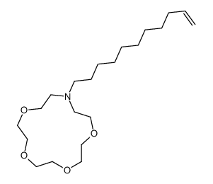 13-undec-10-enyl-1,4,7,10-tetraoxa-13-azacyclopentadecane结构式