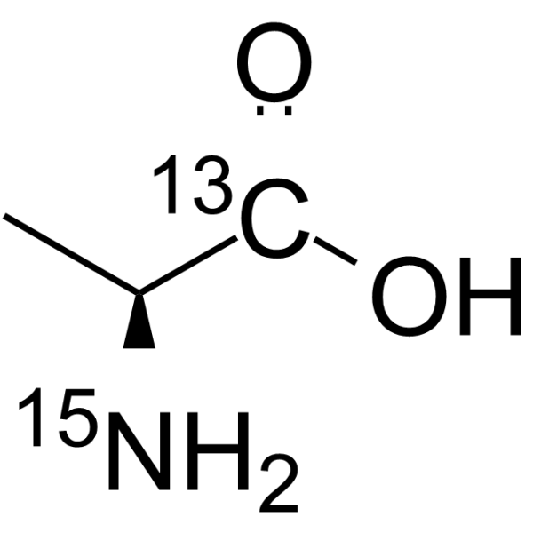 L-Alanine-1-13C,15N Structure