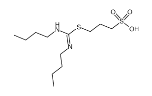 3-((N,N'-dibutylcarbamimidoyl)thio)propane-1-sulfonic acid Structure