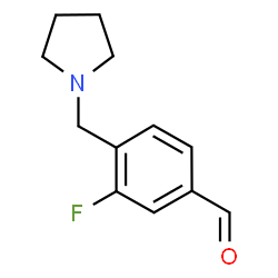 3-氟-4-(吡咯烷-1-基甲基)苯甲醛结构式