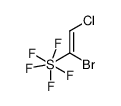 (1-bromo-2-chloro-vinyl)-pentafluoro-λ6-sulfane Structure