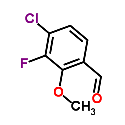 4-Chloro-3-fluoro-2-methoxybenzaldehyde Structure