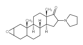 2,3-环氧-16-(1-吡咯基)-雄甾-17-酮结构式