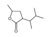 5-methyl-3-(3-methylbutan-2-yl)oxolan-2-one结构式