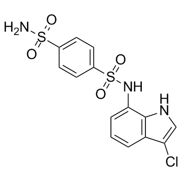 N-(3-氯-1H-吲哚-7-基)-1,4-苯二磺酰胺结构式