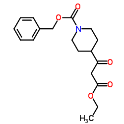 3-(N-Cbz-4-哌啶基)-3-氧代丙酸乙酯结构式