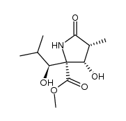 (2R,3R,4R,1'S)-(+)-3-hydroxy-2-(1-hydroxy-2-methyl-propyl)-4-methyl-5-oxo-pyrrolidine-2-carboxylic acid methyl ester Structure