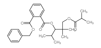 1,2-苯二甲酸-2,2-二甲基-1-(1-甲基乙基)-3-(异丁酰氧基)丙基苯甲酯结构式