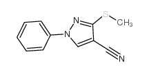 3-甲基硫代-1-苯基-1H-吡唑-4-甲腈结构式