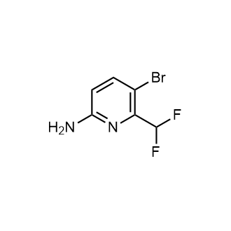 5-bromo-6-(difluoromethyl)pyridin-2-amine Structure