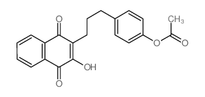 1,4-Naphthalenedione,2-[3-[4-(acetyloxy)phenyl]propyl]-3-hydroxy-结构式