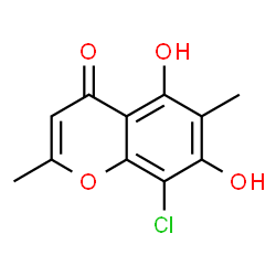 8-Chloro-5,7-dihydroxy-2,6-dimethyl-4H-1-benzopyran-4-one Structure