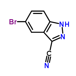 5-溴-1H-吲唑-3-甲腈结构式