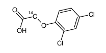 2,4-dichlorophenoxy acetic acid, [methylene-14c] Structure