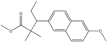 β-Ethyl-6-methoxy-α,α-dimethyl-2-naphthalenepropionic acid methyl ester结构式