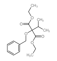 Propanedioic acid,2-(1-methylethyl)-2-(phenylmethoxy)-, 1,3-diethyl ester结构式