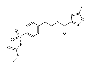 {4-[2-(5-methyl-isoxazole-3-carbonylamino)-ethyl]-benzenesulfonyl}-carbamic acid methyl ester Structure