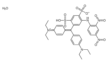 diethyl[4-[[4-(diethylamino)phenyl][5-[(2,4-dinitrophenyl)amino]-2,4-disulphophenyl]methylene]-2,5-cyclohexadien-1-ylidene]ammonium hydroxide Structure