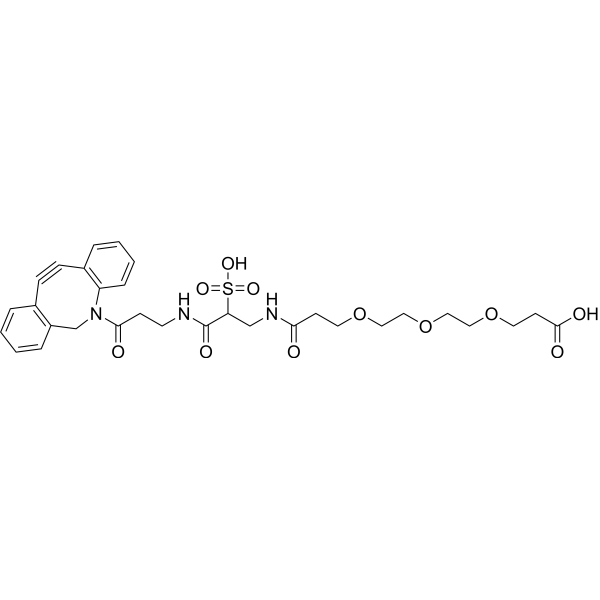 Sulfo DBCO-PEG3-acid Structure