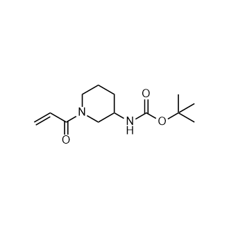 (1-丙烯酰哌啶-3-基)氨基甲酸叔丁酯结构式
