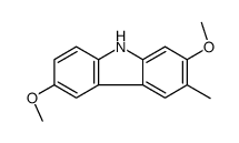 2,6-dimethoxy-3-methyl-9H-carbazole结构式