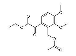 ethyl (2-acetoxymethyl-3,4-dimethoxyphenyl)glyoxylate结构式