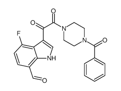 3-[2-(4-benzoylpiperazin-1-yl)-2-oxoacetyl]-4-fluoro-1H-indole-7-carbaldehyde Structure