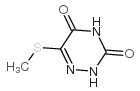 5-(methylthio)-6-azauracil structure