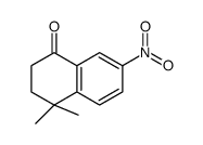 3,4-二氢-4,4-二甲基-7-硝基-萘-1(2H)-酮结构式