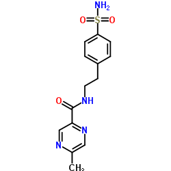 2-[4-氨基磺酰-苯基]-乙基-5-甲基吡嗪甲酰胺结构式
