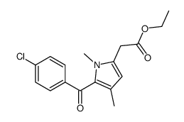 ethyl 5-(4-chlorobenzoyl)-1,4-dimethyl-1H-pyrrole-2-acetate结构式