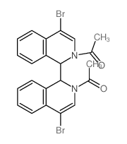 1-[1-(2-acetyl-4-bromo-1H-isoquinolin-1-yl)-4-bromo-1H-isoquinolin-2-yl]ethanone Structure