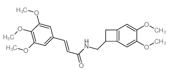 N-((3,4-Dimethoxybicyclo(4.2.0)octa-1,3,5-trien-7-yl)methyl)-3-(3,4,5-trimethoxyphenyl)acrylamide Structure
