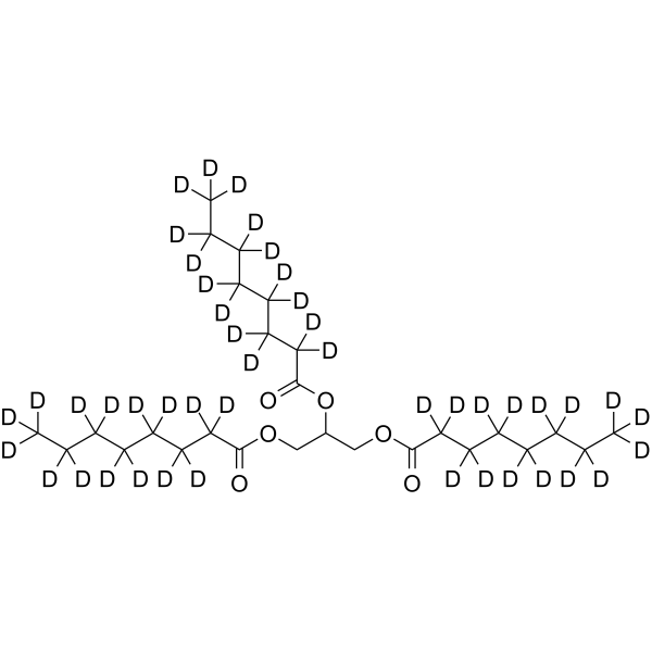 Glyceryl Tri(octanoate-d15) Structure