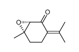 [1S,6S,(+)]-6-Methyl-3-(1-methylethylidene)-7-oxabicyclo[4.1.0]heptane-2-one Structure