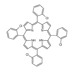 5,10,15,20-tetrakis(2-chlorophenyl)-21,22-dihydroporphyrin Structure