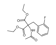 acetylamino-(2-fluoro-benzyl)-malonic acid diethyl ester结构式